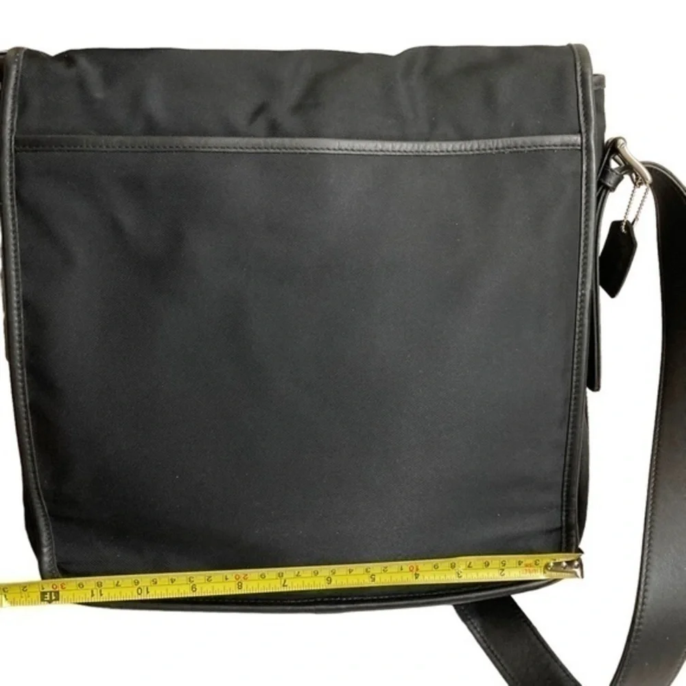Coach 5019 vintage black nylon leather messenger business bag